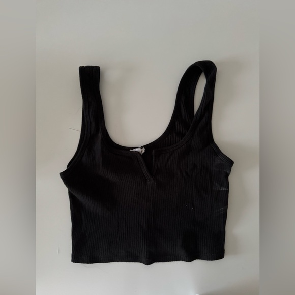 Garage Tops - GARAGE SCOOP NECK RIBBED TANK TOP SIZE SMALL IN BLACK
